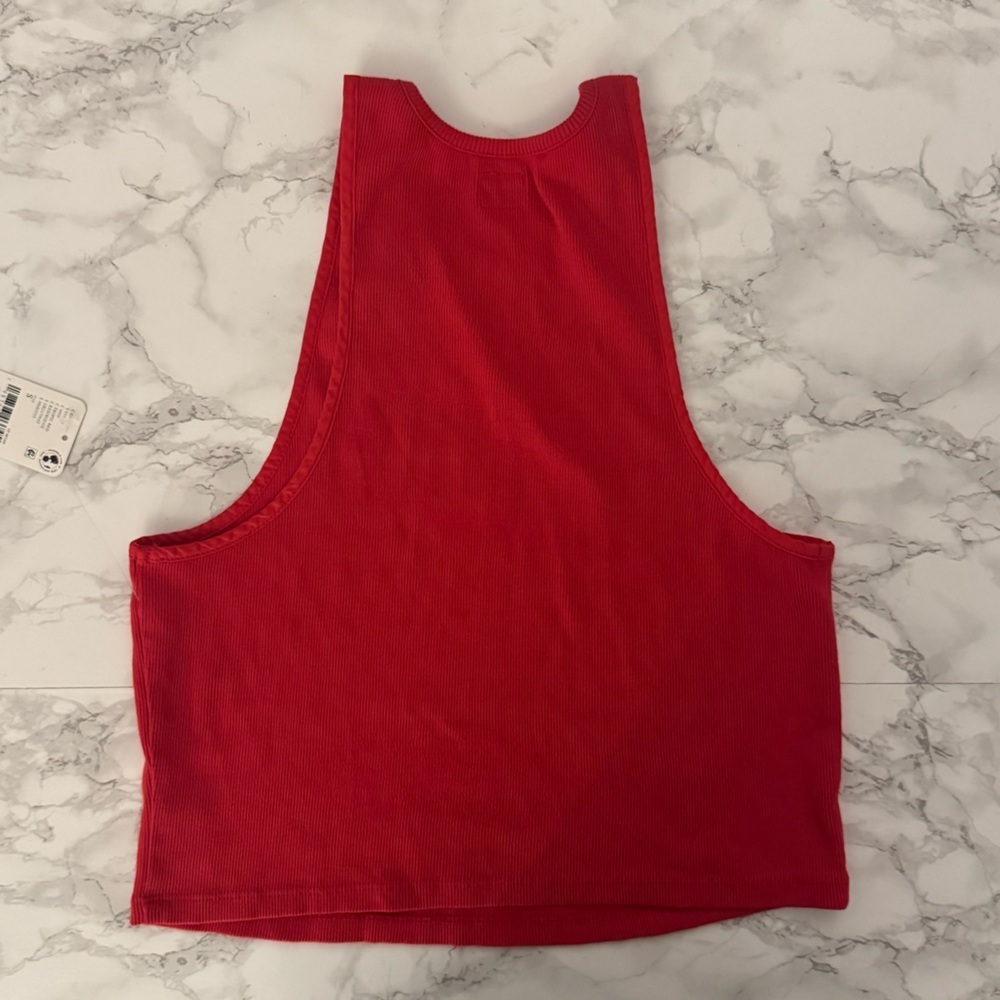 NWT Free People free-est Milani Tank Top Small Red - Picture 5 of 6